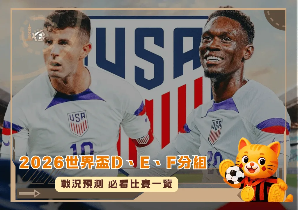 2026世界盃D、E、F分組戰況預測 必看比賽一覽