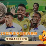 2026世界盃分組戰力解析 ABCDEF組