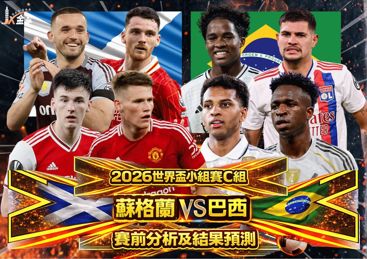2026世界盃小組賽C組 蘇格蘭VS巴西 賽前分析及結果預測