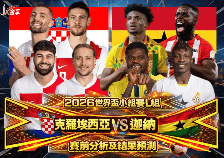 2026世界盃小組賽L組 克羅埃西亞VS迦納 賽前分析及結果預測