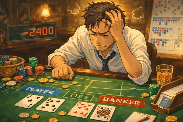 百家樂輸錢的玩家(photo:AI製圖)/金享娛樂城