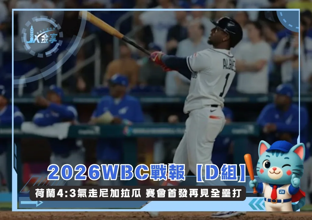 2026WBC戰報【D組】荷蘭4:3氣走尼加拉瓜 賽會首發再見全壘打(photo:WBC官網)/金享娛樂城