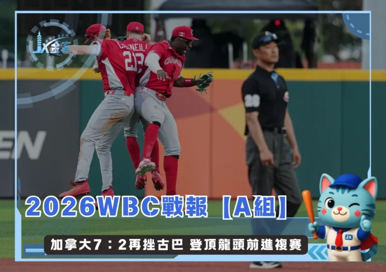 2026WBC戰報【A組】加拿大7:2再挫古巴 登頂龍頭前進複賽(photo:WBC官網)/金享娛樂城