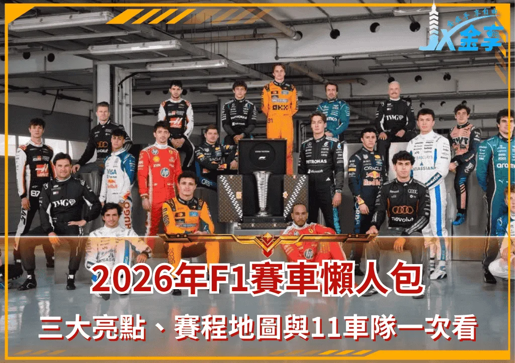 2026年F1賽車懶人包:三大亮點、賽程地圖與11車隊一次看