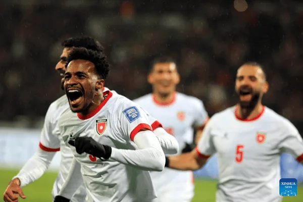 約旦隊於2026世界盃外圍賽中展現過往沒有的射門能力(photo:
Xinhua)/金享娛樂城