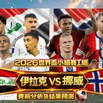 2026世界盃小組賽I組 伊拉克VS挪威 賽前分析及結果預測