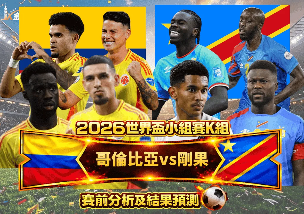 2026世界盃小組賽K組 哥倫比亞vs剛果 賽前分析及結果預測