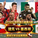 2026世界盃小組賽A組 捷克VS墨西哥 賽前分析及結果預測