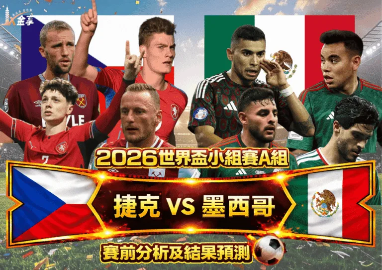 2026世界盃小組賽A組 捷克VS墨西哥 賽前分析及結果預測