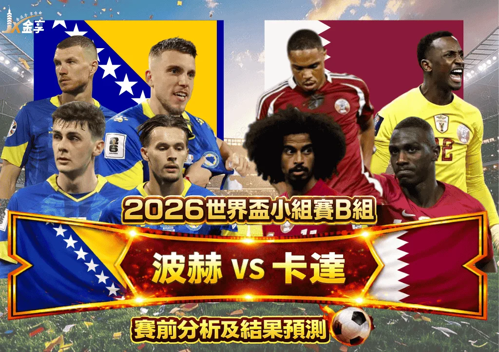 2026世界盃小組賽B組 波赫VS卡達 賽前分析及結果預測