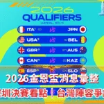 2026金恩盃消息彙整|深圳決賽看點|台灣陣容爭議(photo:billiejeankingcup)/金享娛樂城