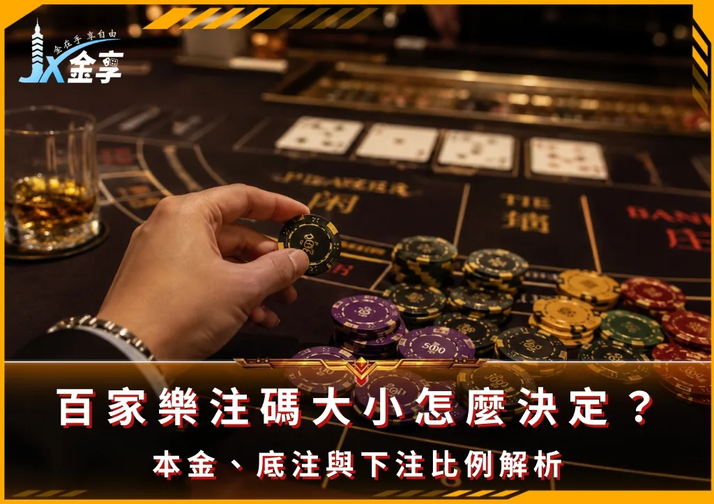 百家樂注碼大小怎麼決定?本金、底注與下注比例解析(photo:ChatGPT)/金享娛樂城