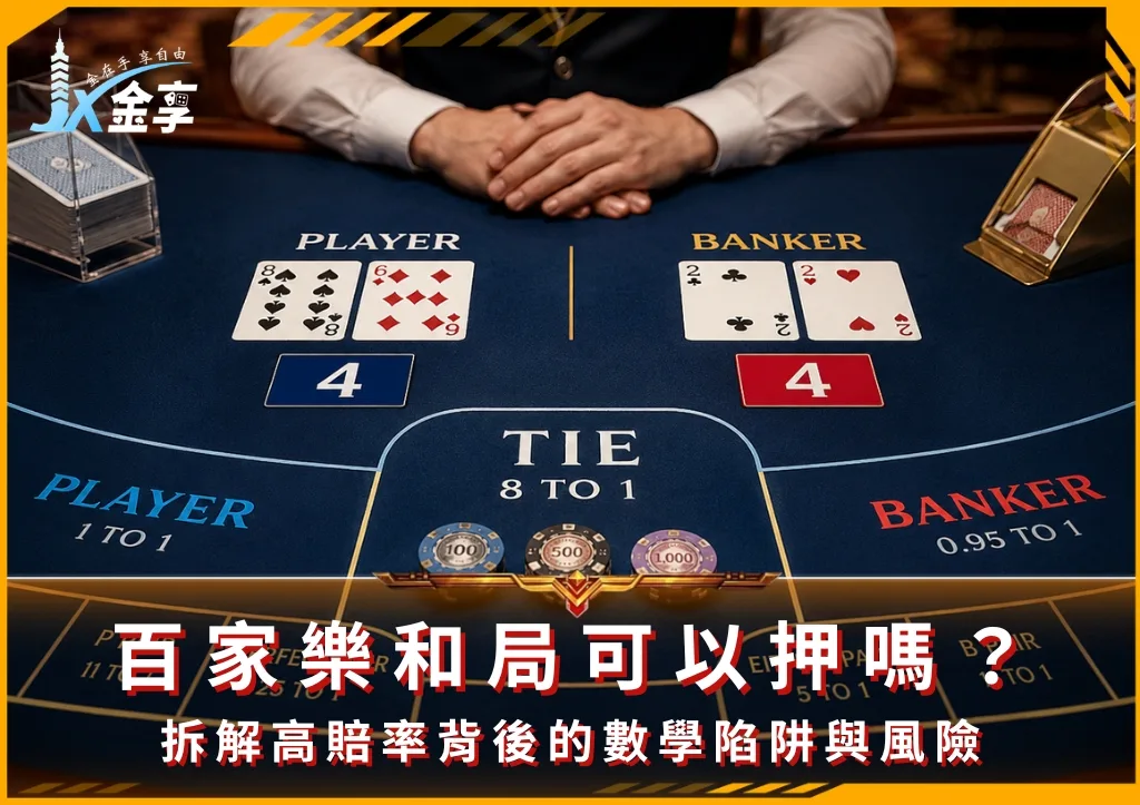 百家樂和局可以押嗎?拆解高賠率背後的數學陷阱與風險(photo:ChatGPT)/金享娛樂城
