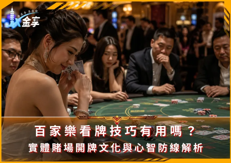 百家樂看牌技巧有用嗎?實體賭場開牌文化與心智防線解析(photo:ChatGPT)/金享娛樂城
